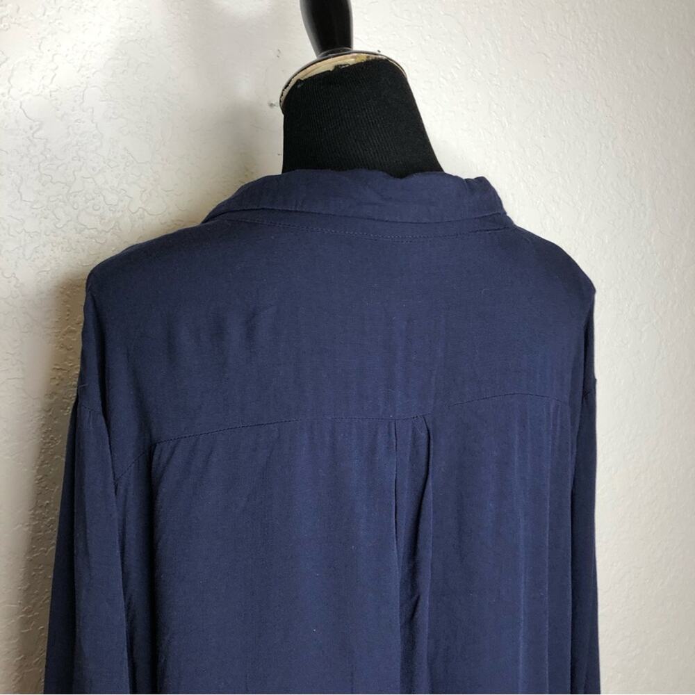 City Chic navy blue gold button down top size XXL / 24 - Picture 11 of 16